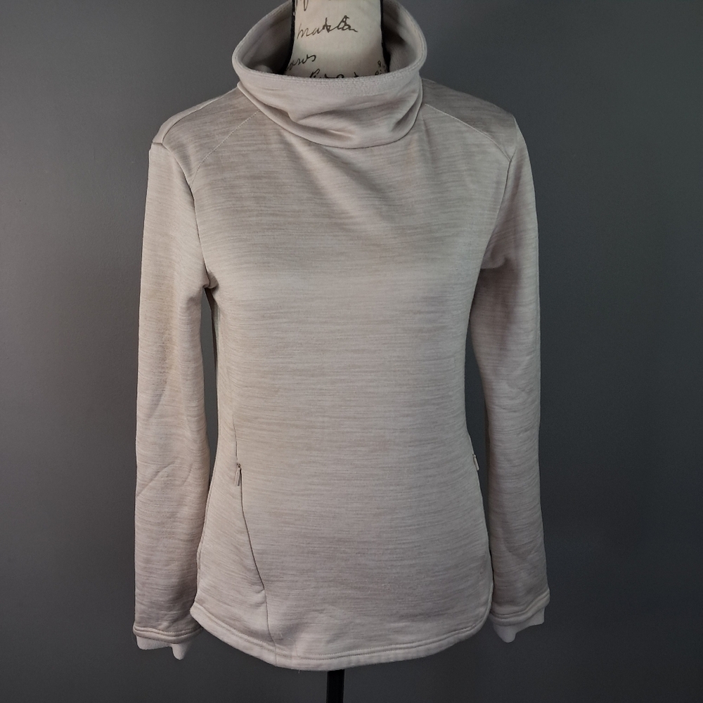 Spyder Active Women’s Pullover Sweater Drawstring Mock Neck Pockets Size Small